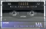 Compact Cassette TDK MA 54 "MA-54F" Type IV Metal 1994 Japan