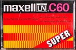 Compact Cassette Maxell LN Super 60 Type I Normal 1975 Worldwide