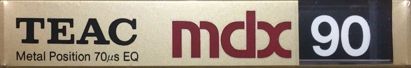 Compact Cassette Teac MDX 90 Type IV Metal 1984 USA