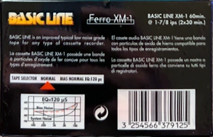 Compact Cassette Basic Line XM-1 60 Type I Normal Europe