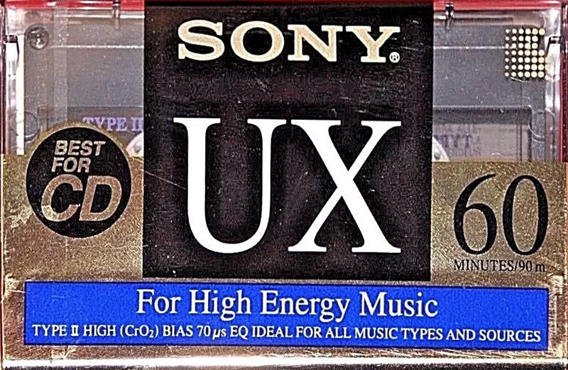 Compact Cassette Sony UX 60 Type II Chrome 1993 North America