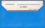 Compact Cassette Universum 90 "Case Blue" Type I Normal 1972 Europe