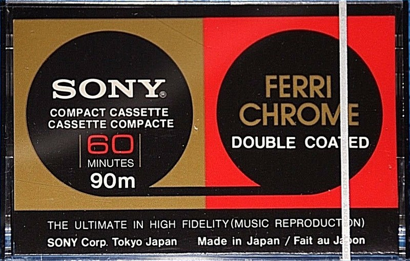 Compact Cassette Sony 60 "C-60FeCr" Type III Ferro Chrome 1976 Europe