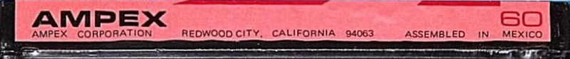 Compact Cassette Ampex 350 60 Type I Normal 1972 Mexico