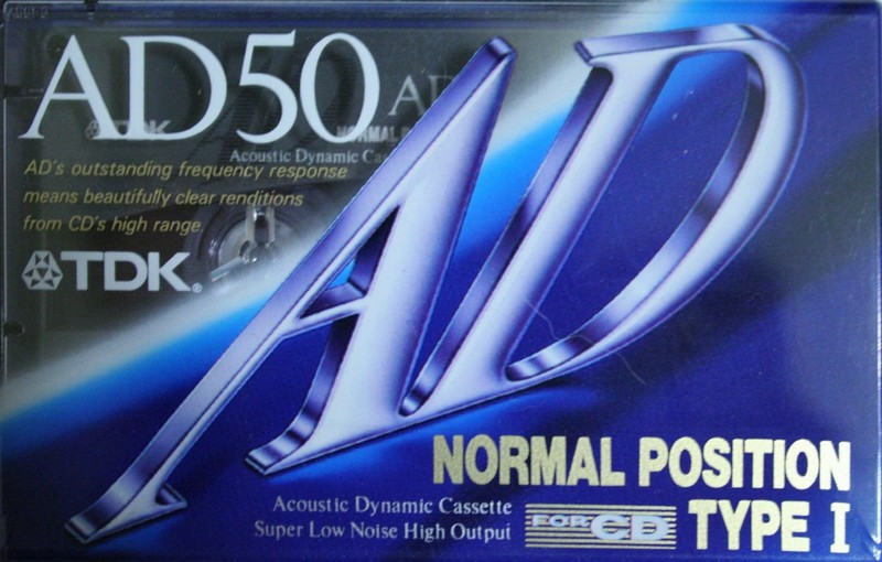 Compact Cassette TDK AD 50 "AD-50A" Type I Normal 1992 Japan