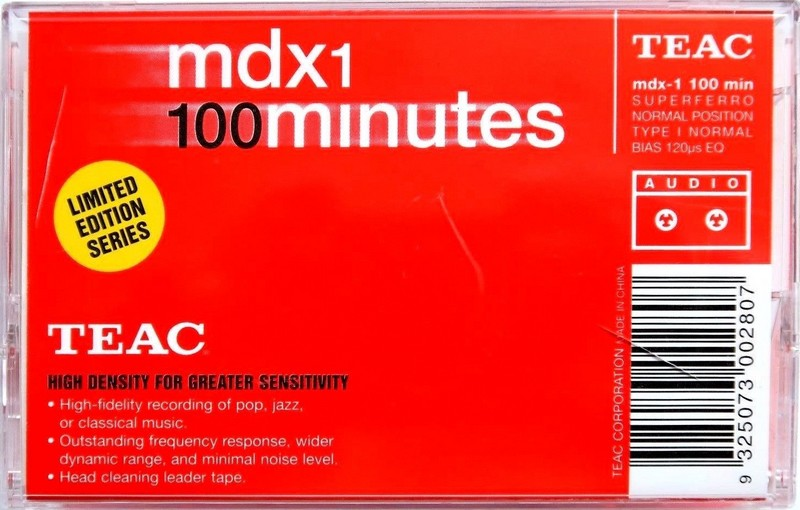 Compact Cassette Teac MDX1 100 Type I Normal Worldwide
