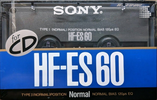 Compact Cassette Sony HF-ES 60 "HF-ES 60B" Type I Normal 1989 Japan
