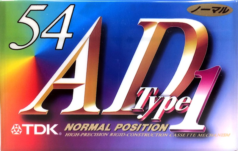 Compact Cassette TDK AD1 54 "AD1-54" Type I Normal 1995 Japan