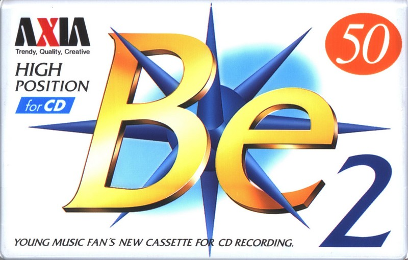 Compact Cassette AXIA Be 2 50 "BE2A 50" Type II Chrome 1996 Japan