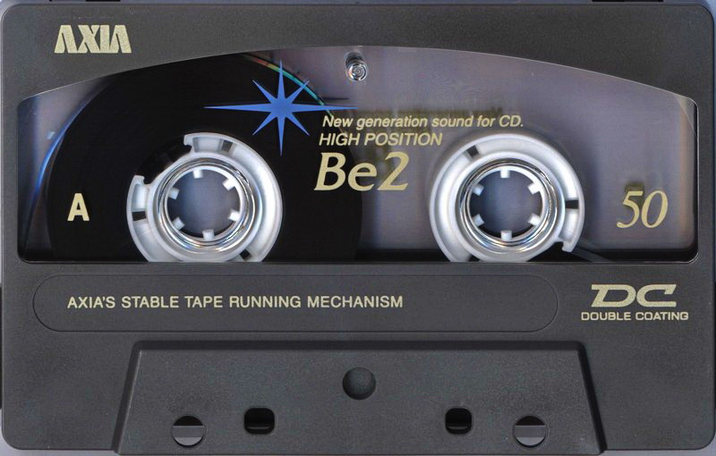 Compact Cassette AXIA Be 2 50 "BE2A 50" Type II Chrome 1996 Japan