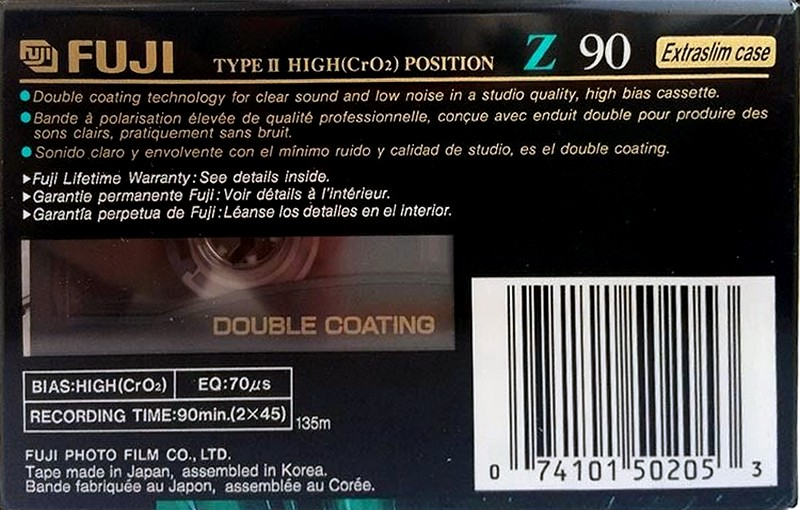 Compact Cassette Fuji Z 90 Type II Chrome 1995 North America