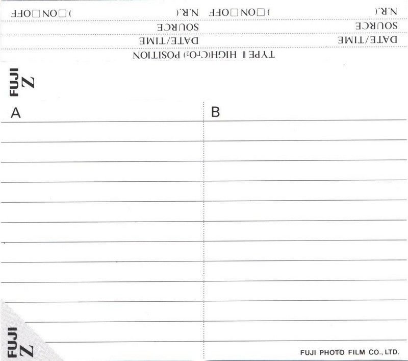 Compact Cassette Fuji Z 90 Type II Chrome 1995 North America