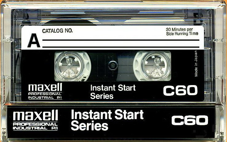 Compact Cassette Maxell Professional Industrial P/I 60 Type I Normal 1996 USA