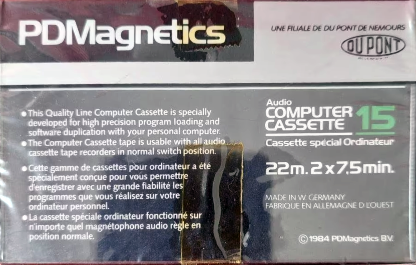 2 pack PDM 15 Computer Cassette 1984 Netherlands
