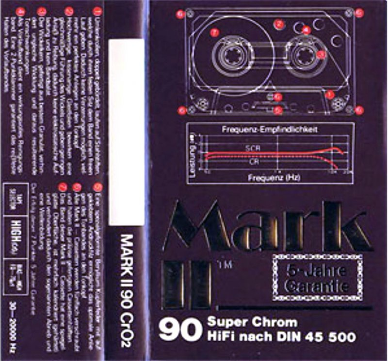 Compact Cassette Mark II Super Chrom 90 Type II Chrome 1980 Europe
