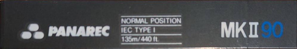 Compact Cassette Panarec MK II 90 "Master Kinetik" Type I Normal Indonesia