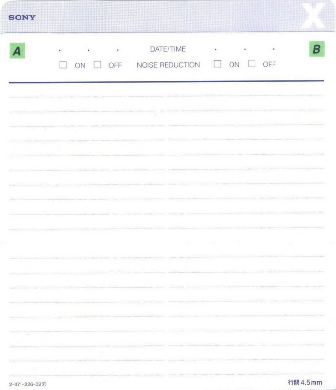 Compact Cassette Sony XI 50 "C-50X1B" Type I Normal 1994 Japan