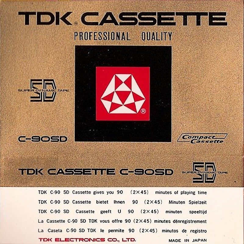 Compact Cassette TDK SD 90 Type I Normal 1970 Europe