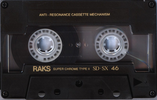 Compact Cassette RAKS SD-SX 46 Type II Chrome 1990 Europe