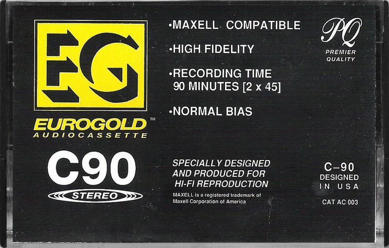 Compact Cassette Eurogold 90 Type I Normal USA