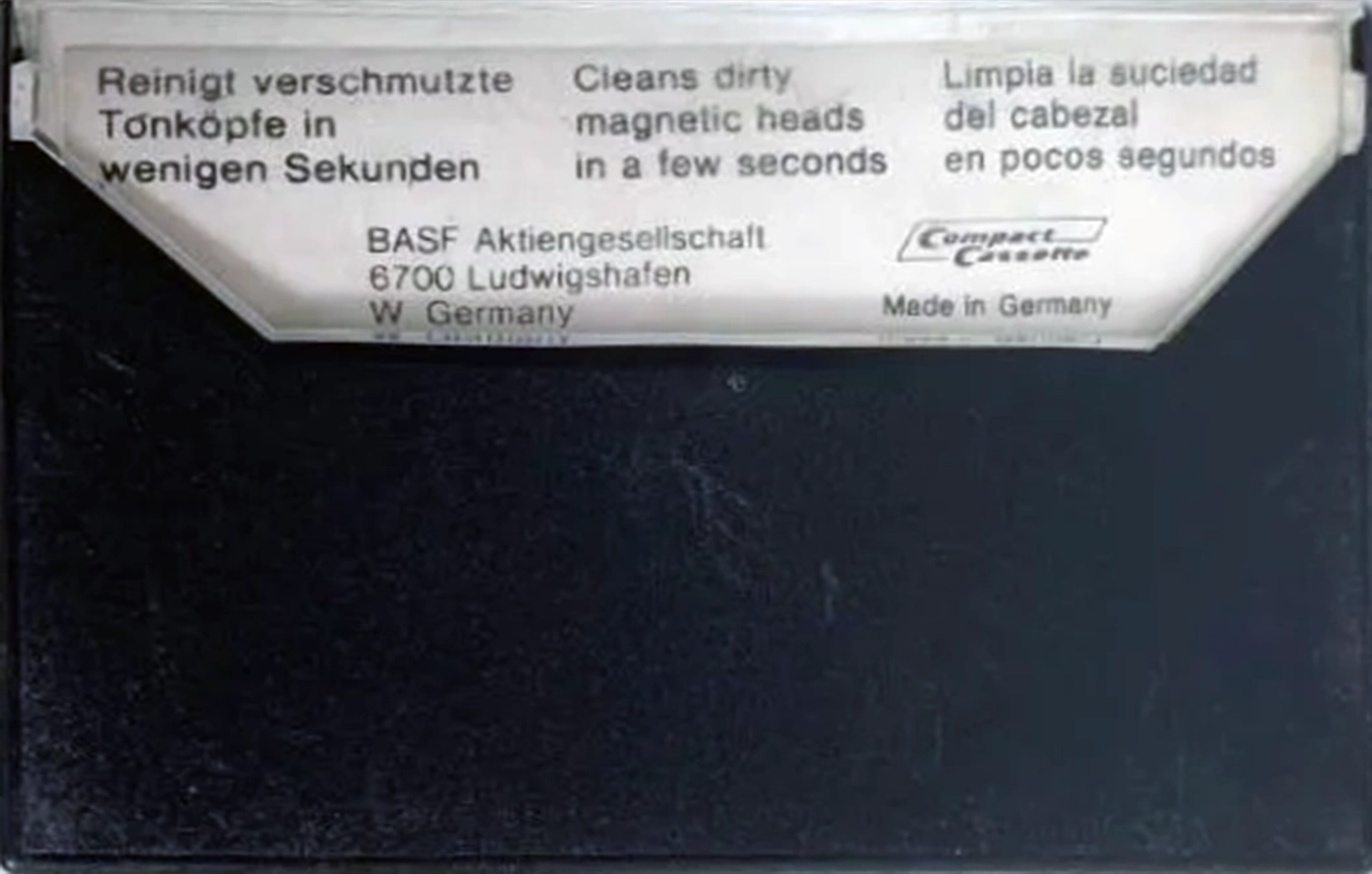 Compact Cassette BASF CR 2 "black" Cleaning Cassette 1974 Europe