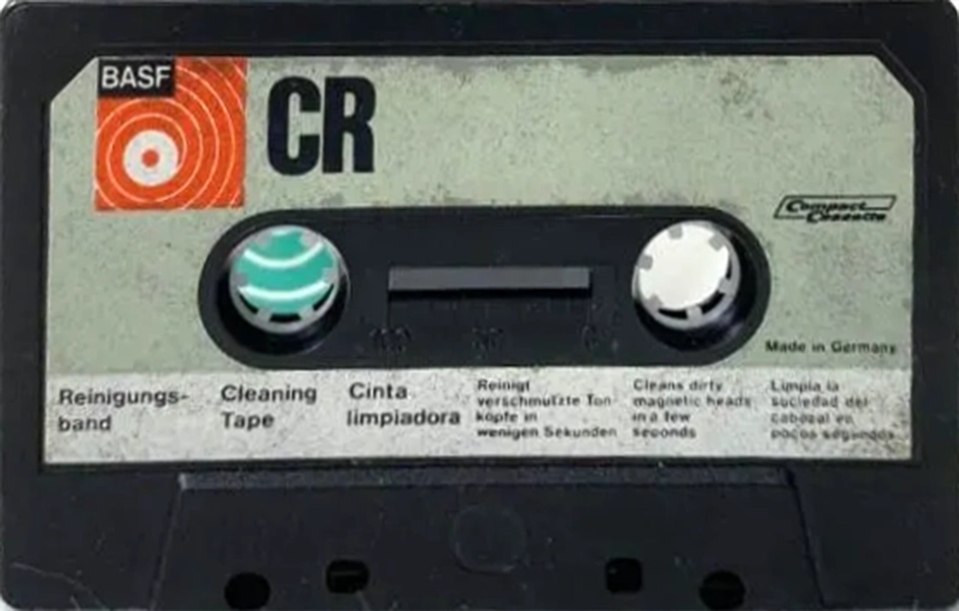 Compact Cassette BASF CR 2 "black" Cleaning Cassette 1974 Europe