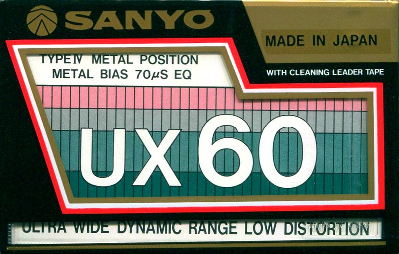 Compact Cassette Sanyo UX 60 Type IV Metal 1986 Japan