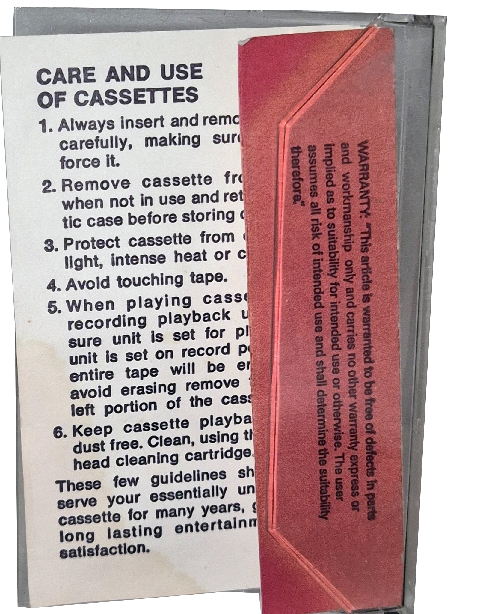 Compact Cassette Maximal Cleaning Cassette Unknown Country