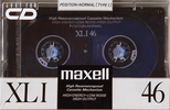 Compact Cassette Maxell XLI 46 Type I Normal 1989 Japan
