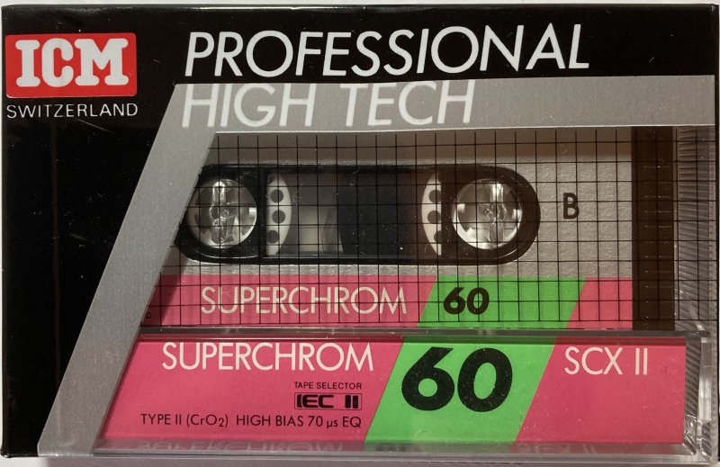 Compact Cassette ICM SCX II 60 Type II Chrome 1987 Europe