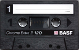Compact Cassette BASF Chrome Extra II 120 "22681/H3" Type II Chrome 1988 Europe