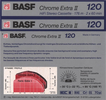 Compact Cassette BASF Chrome Extra II 120 "22681/H3" Type II Chrome 1988 Europe