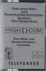 Compact Cassette Telefunken "HIGH COM 64.21 972" Demonstration Tape 1972 Germany