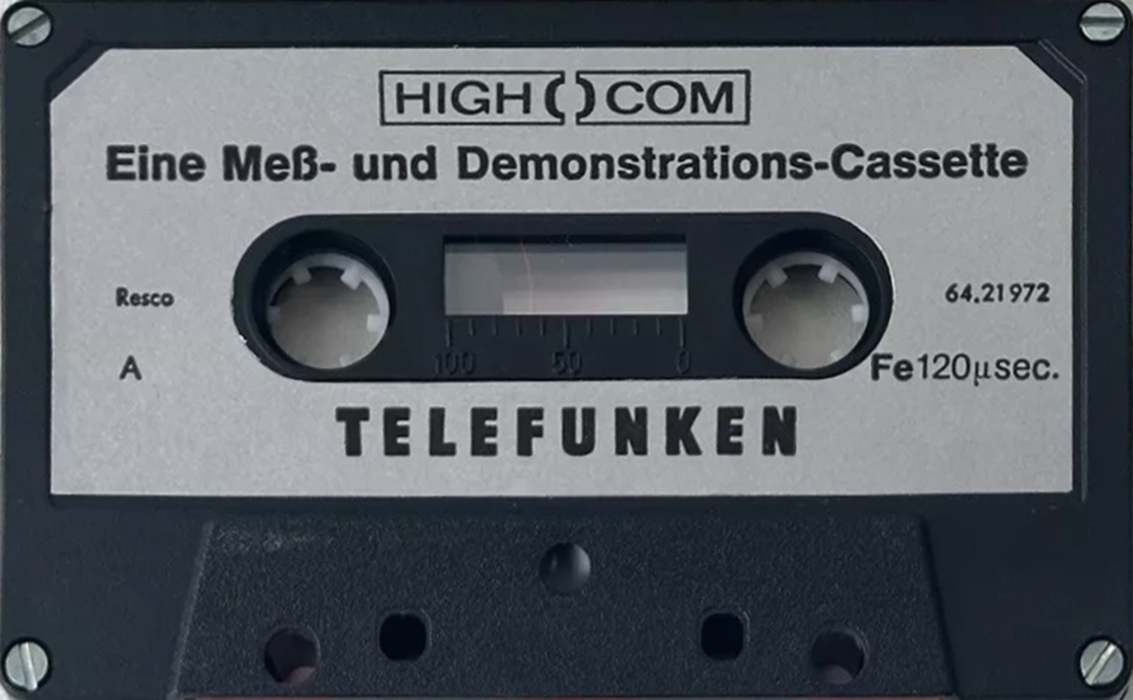 Compact Cassette Telefunken "HIGH COM 64.21 972" Demonstration Tape 1972 Germany