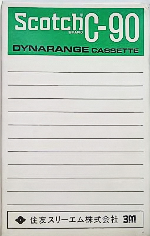 Compact Cassette Scotch Dynarange 90 Type I Normal 1971 Japan