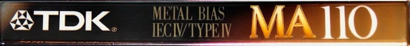 Compact Cassette TDK MA 110 Type IV Metal 1992 North America