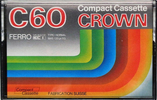 Compact Cassette Crown / Crown Radio Corporation 60 Type I Normal 1979 Europe