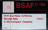 Compact Cassette BSAF 90 Type I Normal 1978 Hong Kong