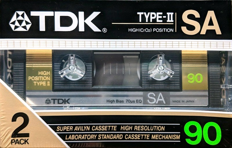 2 pack TDK SA 90 Type II Chrome 1986 Australia, Europe