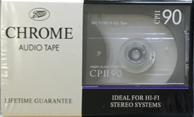 Compact Cassette Boots / Boots Audio CPII 90 Type II Chrome 1995 UK