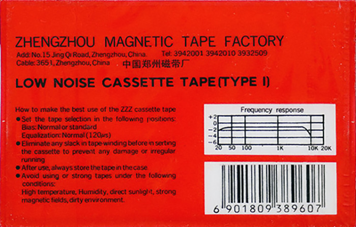 Compact Cassette ZZZ ZLN 60 Type I Normal 1989 Worldwide