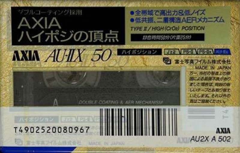 2 pack AXIA AU-IIx 50 "AU2X A 502" Type II Chrome 1992 Japan