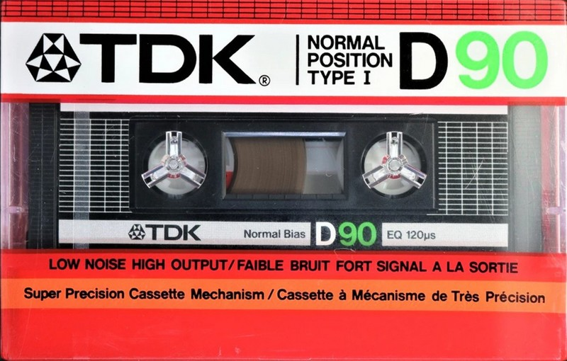 Compact Cassette TDK D 90 Type I Normal 1985 North America