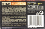 Compact Cassette TDK SA-X 60 "SA-X60EA" Type II Chrome 1995 Europe