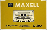 Compact Cassette Maxell Popular 30 Type I Normal 1969 Worldwide