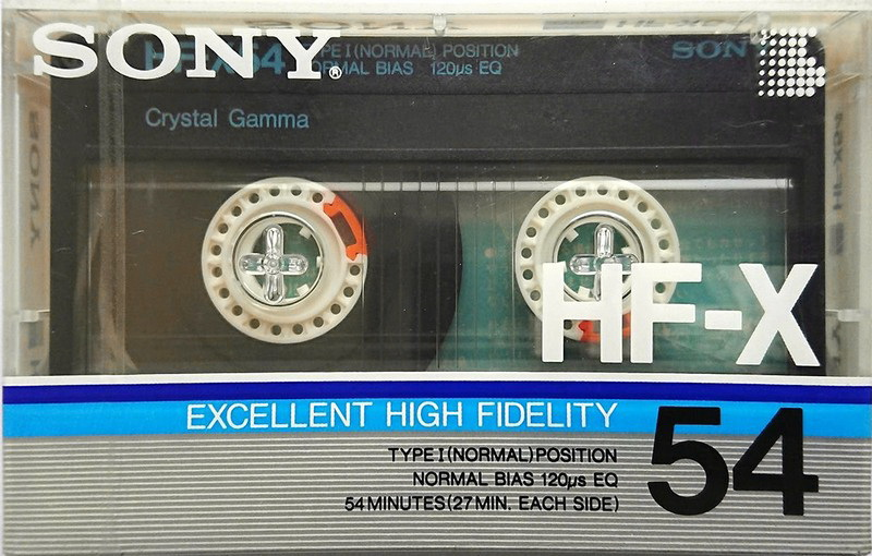 Compact Cassette Sony HF-X 54 Type I Normal 1986 Japan
