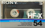 Compact Cassette Sony HF-X 54 Type I Normal 1986 Japan