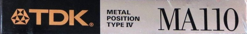 Compact Cassette TDK MA 110 "MA-110M" Type IV Metal 1990 Japan