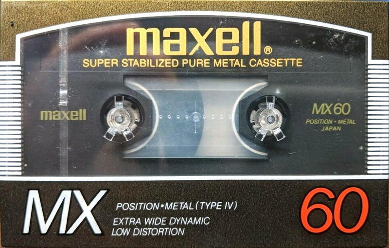 Compact Cassette Maxell MX 60 Type IV Metal 1986 Japan