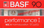 Compact Cassette BASF Performance I 90 "PERF I" Type I Normal 1982 USA